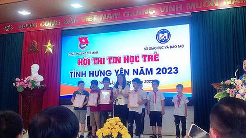 Học sinh trường Tiểu học Phương Chiểu tham gia hội thi Tin học trẻ tỉnh Hưng Yên