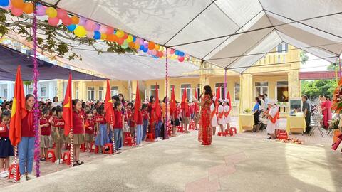 Trường Tiểu học Phương Chiểu hân hoan tổ chức lễ khai giảng năm học mới 2023-2024